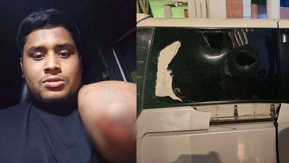 হাসনাত আবদুল্লাহর গাড়িতে হামলা