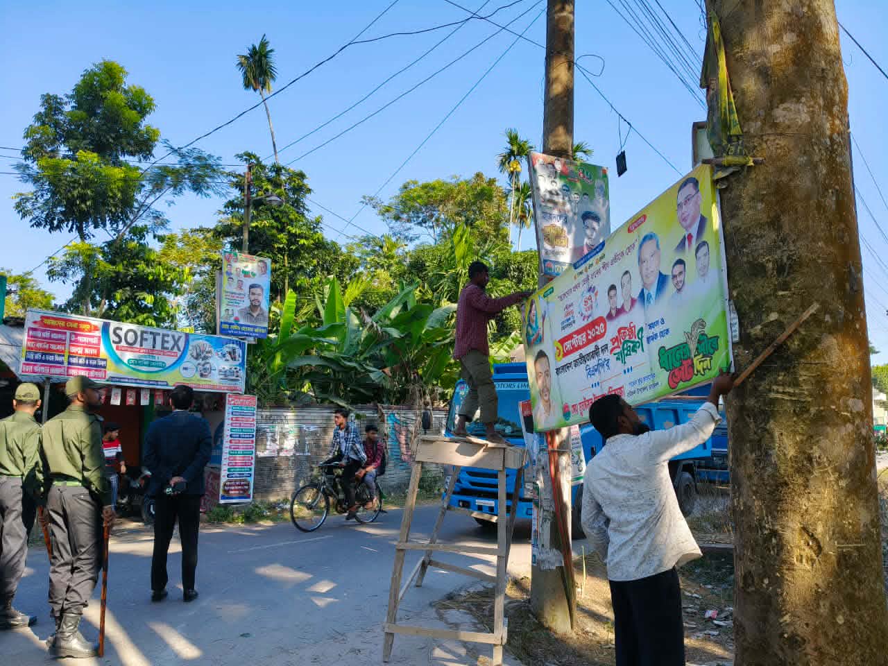 বাউফলে আসন্ন নির্বাচন বাস্তবায়নে প্রশাসনের অভিযান